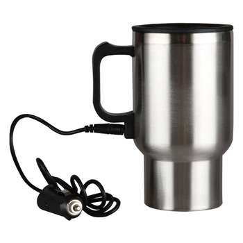 

Car Cup Mug Universal for most car cup holders Auto Accessories 12V 450ml Electric In-car Stainless Steel Travel Heating Cup