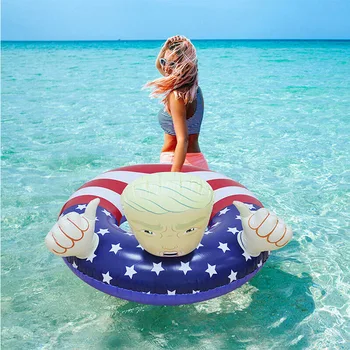 

Trump Swimming Ring Inflatable Float Seat Portable Fun for Summer Pool Party SEC88