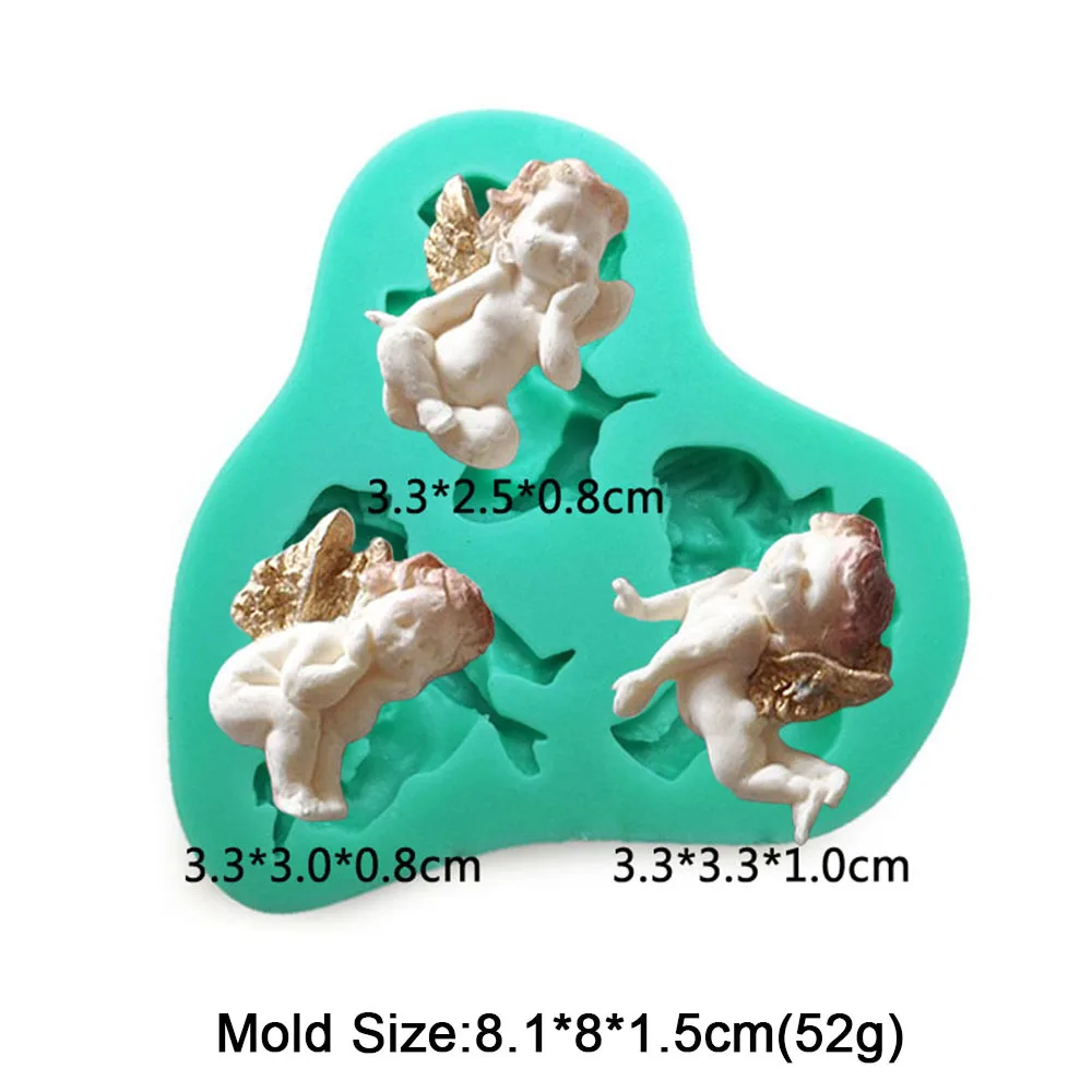 2 Stampi In Silicone Per Fata/angelo, Per Pasta Di Zucchero, Resina, Argilla, Cioccolato, Alimentari