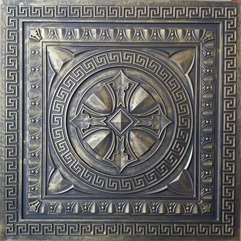 

Ceiling tiles Faux tin finishes ancient gold color decor wall panels PL01