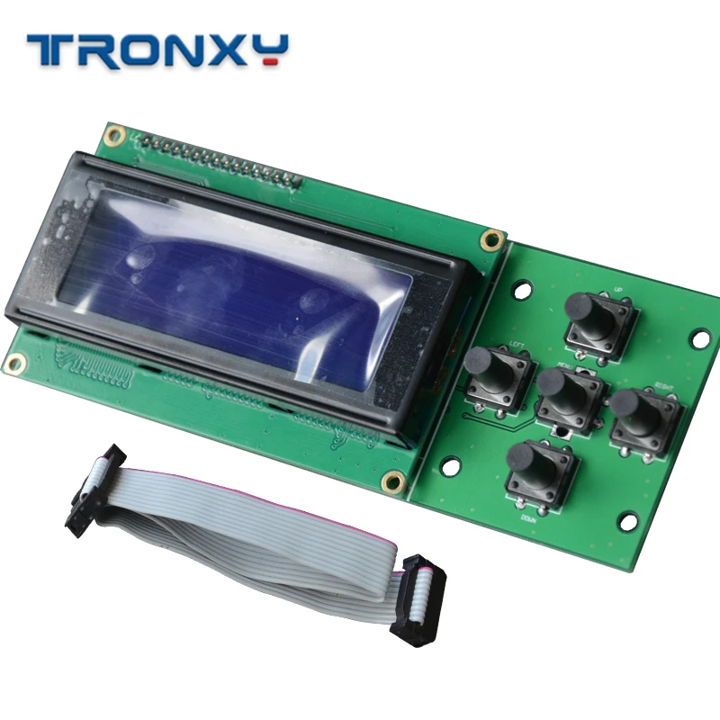 

1PC Tronxy 3D Printer Parts 2004 LCD Display Screen 5 Keys Rotary Knob DIY Accessories With Cable New