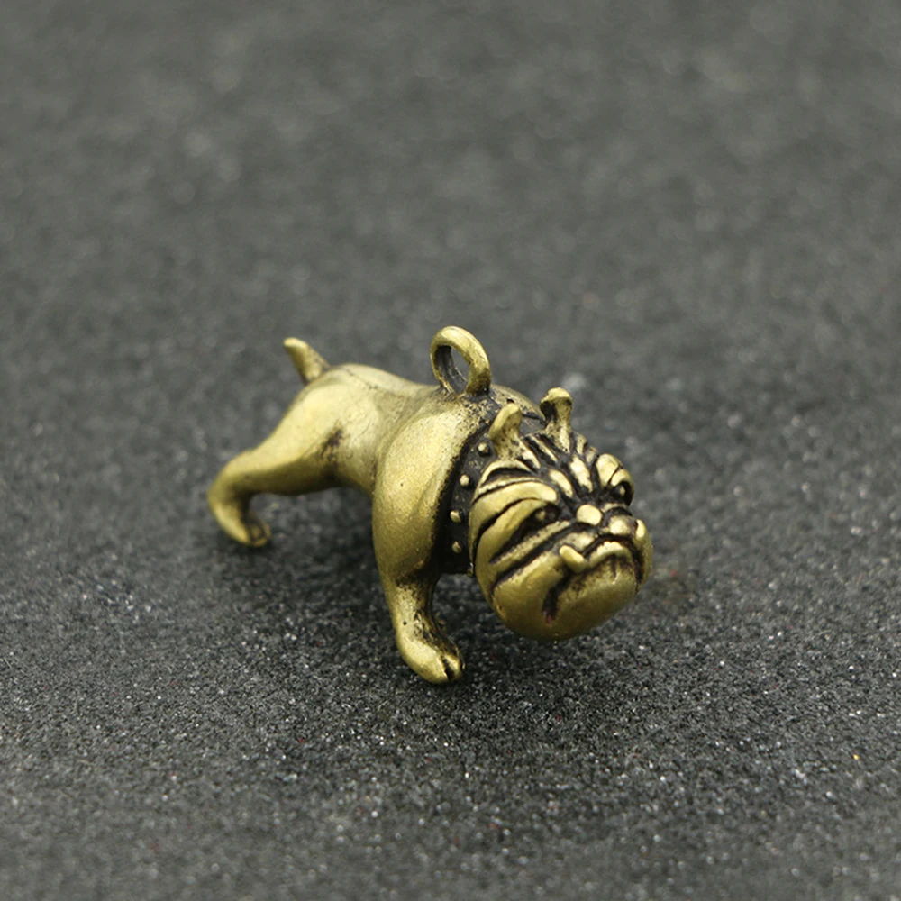 E 1 Charm Dog Pendant Necklace Statue Crafts Ornament Figurine Hanging Accessories Vintage Brass Home Office Car Desk Decoration - Цвет: E 1