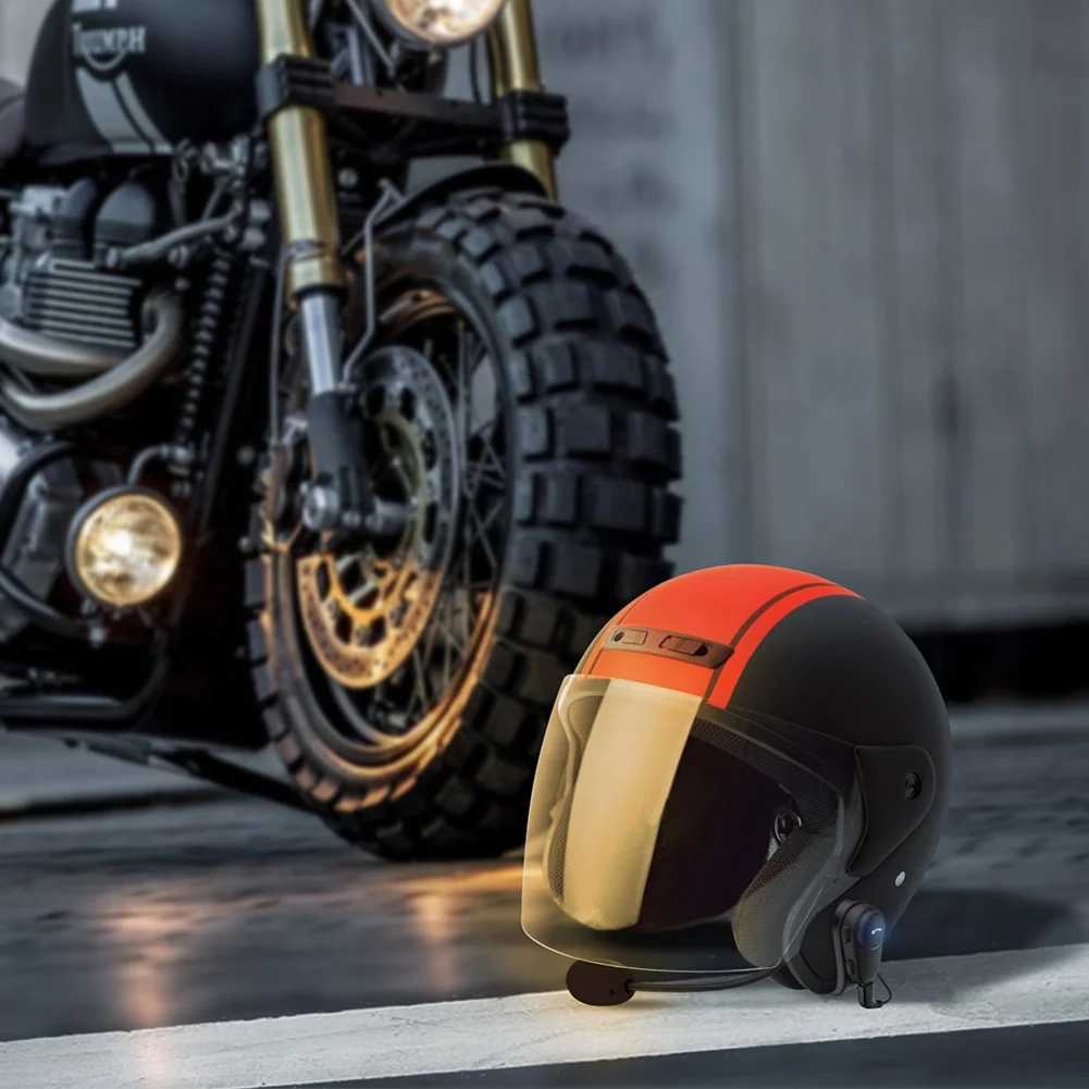Водонепроницаемый мотоцикл Bluetooth беспроводной анти-помехи шлем гарнитура hands-free Bluetooth V4.2 мотоцикл домофон