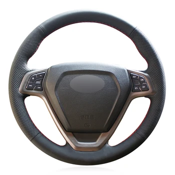 

Black PU Faux Leather DIY Handsewing Car Steering Wheel Cover for Chery Tiggo 3 2014-2018 Tiggo 2010-2013