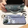 SoCouple For iPhone 11 Case Phone Holder Case for iPhone 11 12 mini Pro Max X Xs Max XR 7 8 Plus SE Flower TPU Wrist Strap Cover ► Photo 3/6