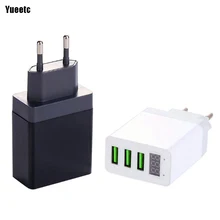 3 USB зарядное устройство для телефона, зарядное устройство для мобильного телефона, светодиодный дисплей, макс. 3 А, настенное зарядное устройство для ЕС и США, для samsung S8, Xiaomi 9, зарядное устройство, USB адаптеры
