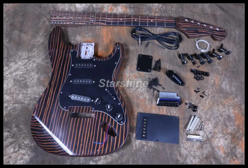 Электрогитары наборы DK-UST10 ST стиль Зебра Дерево DIY гитары
