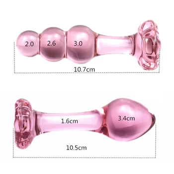 Crystal glass butt plug anal sex toys anal plug Glass dildo Prostata massager anal beads Butt plug Sex toys women men gay top 5