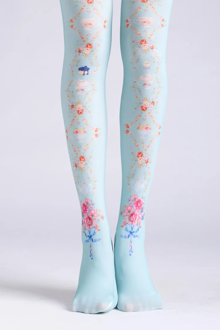 Fresh Pattern Printed Pantyhose 