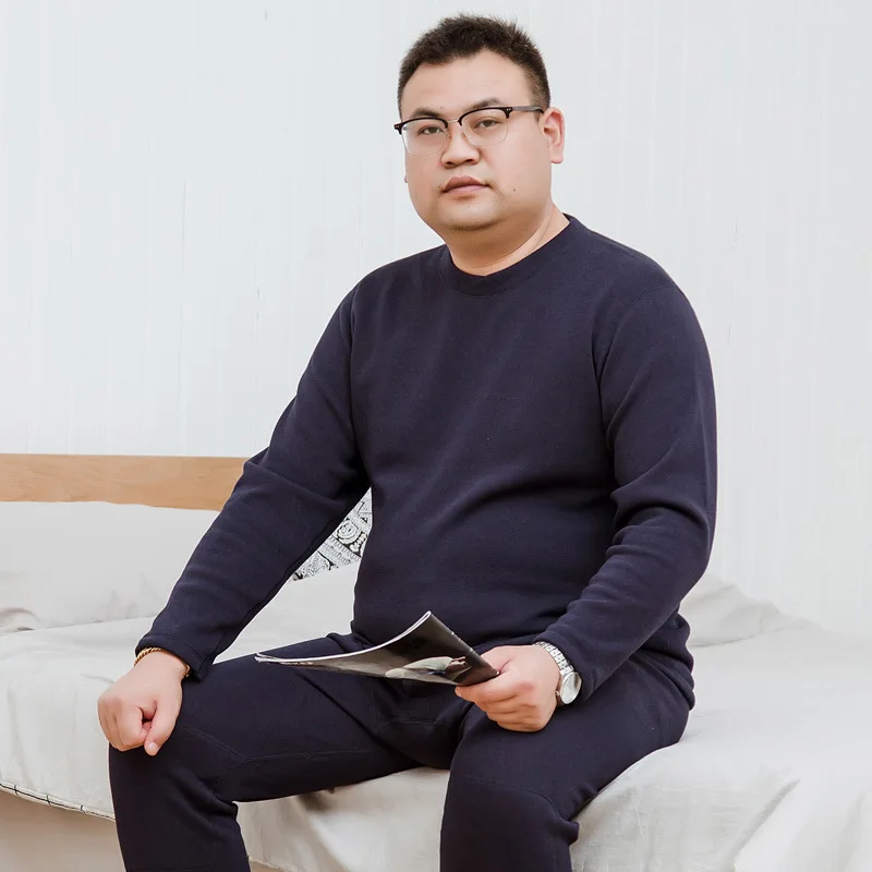 

Winter Fat Man Keep Warm Underwear Male Thicken Plus Velvet Plus Fat plus Size Autumn Clothes Autumn Pants Velvet Warm Armor