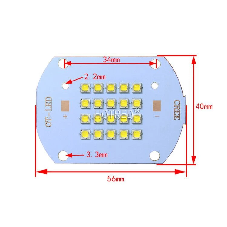 Cree XLamp XP-G2 XPG2 50 Вт 100 Вт светодиодный белый/теплый белый высокомощный светодиодный светильник медная печатная плата для дома/уличного освещения