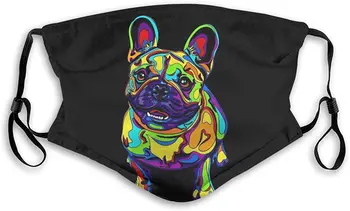 

Breathable Anti Dust Mouth Mask with Adjustable Earloop, Warm Windproof Reusable Washable Half Face Mask, Cartoon Dog