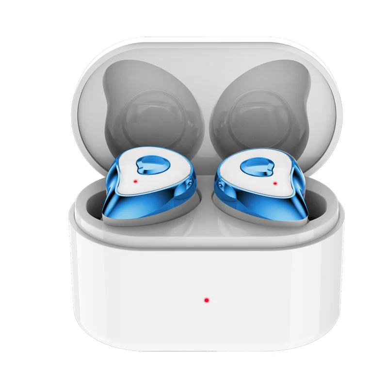 Bluetooth 5,0 наушники 6D стерео беспроводные наушники IPX5 водонепроницаемые спортивные наушники с зарядным устройством 650 мАч для Iphone - Цвет: White Blue