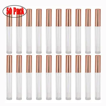 

50 Pack 2.5ML Empty Lipgloss Tube Transparent Lip Gloss Bottle Containers With Wand Portable Lip Balm Oil Bottle Cosmetic Tube