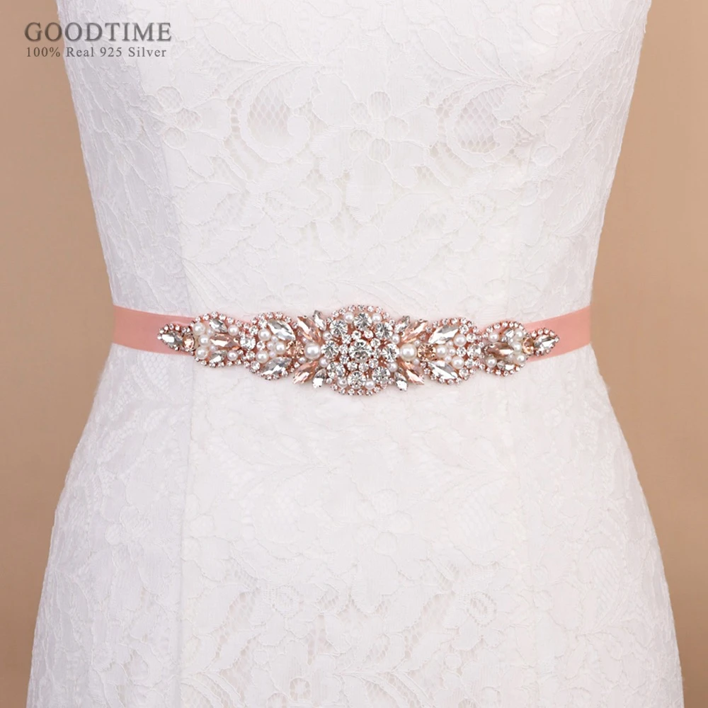 

Luxury Handmade Rhinestone Women Belt Bridal Wedding Belts Flower Satin Wedding Dress Ribbon Belt Bridesmaid Women Dress Up