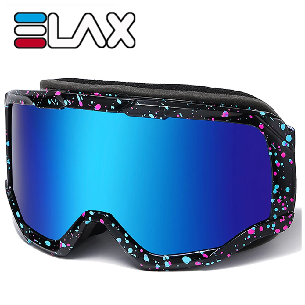 Новые двухслойные противотуманные лыжные очки ELAX уличные спортивные UV400 маска