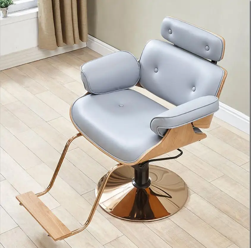 Barber's chair net red chair hair salon special barber's chair down rotation lift haircut chair hairdressing chair
