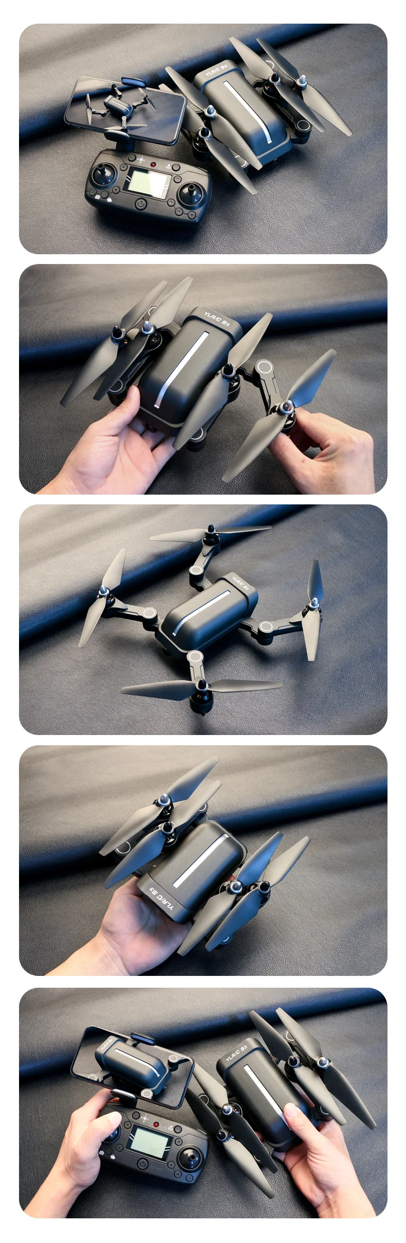 Ветрозащитный 7 бесщеточный двигатель 1080P HD камера Дрон 5G WiFi FPV Двойной gps позиционирование складной Rc ударопрочный Квадрокоптер самолет