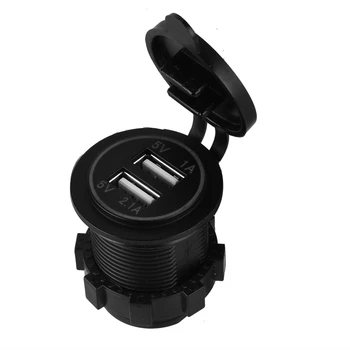 

5V 3.1A Car Motorcycles Dual USB Charger Socket Power Outlet Waterproof Car Chargers For 12-24V Ships And Vehicles