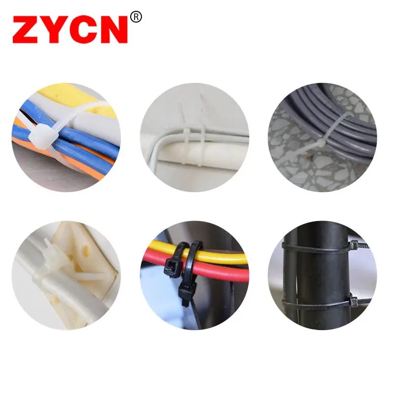 Plastic Cable Tie Self-Locking Black Set 3*100 3*150 4*200mm Wraps Ring Loop Nylon Wire Zip Industrial Fasteners 300pcs ZYCN cable ties,nylon cable ties,cable tie,nylon zip ties