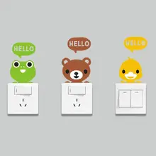 

Outlet Cover Fashion PVC Easy to Apply Light Switch Decor with Hello for Kids Room Wall Decal Wall Switch Sticker