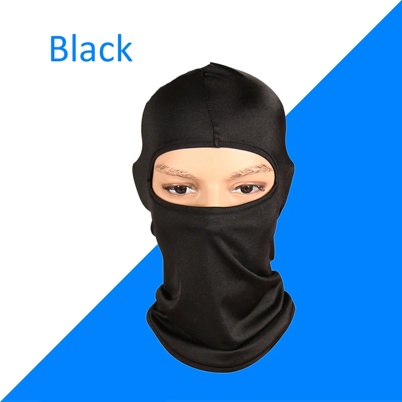 Black 1 шт. Мужская и женская унисекс маска для рта и лица модная Балаклава однотонная летняя уличная велосипедная альпинистская Балаклава для нанесения маски на лицо крышка маски - Цвет: Black
