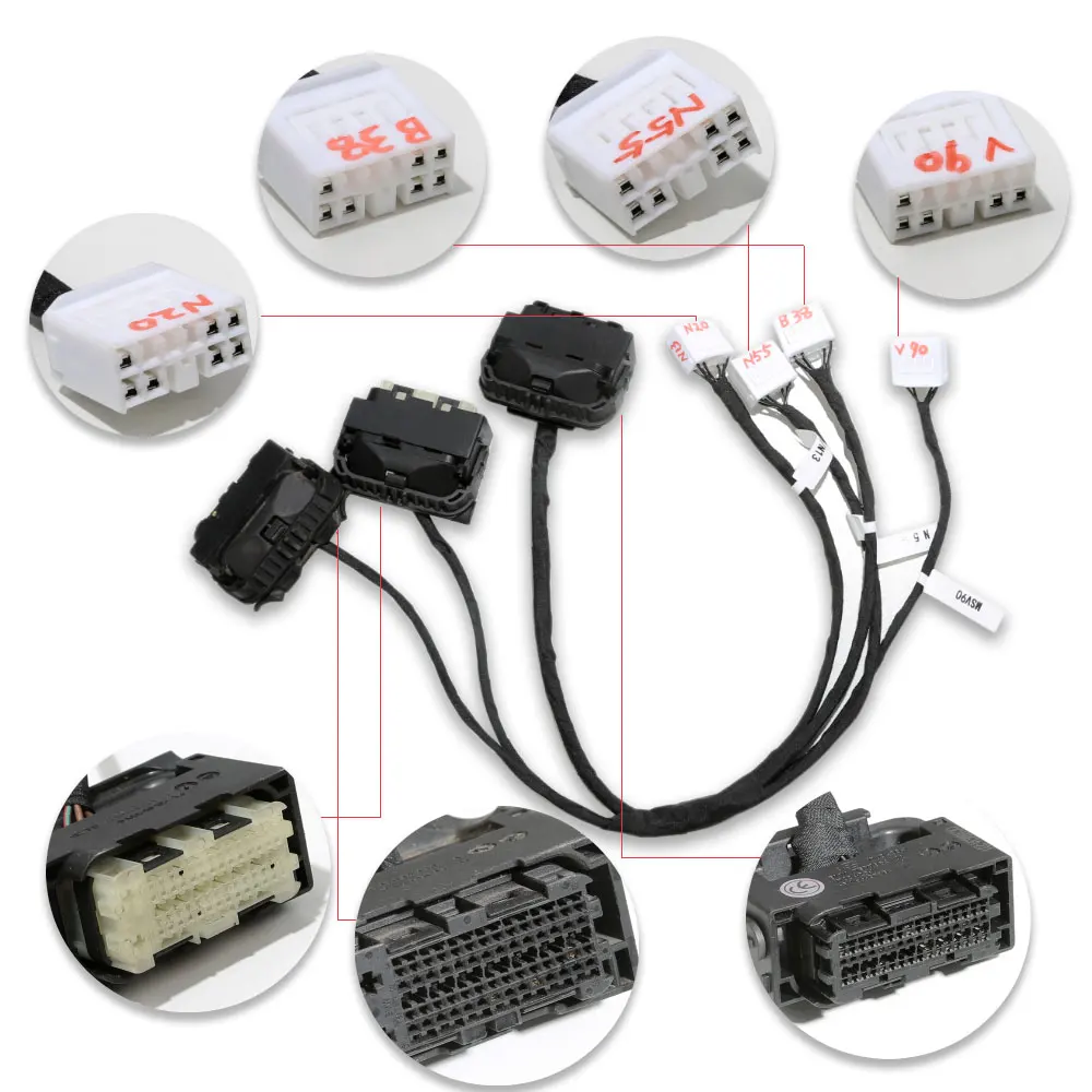 For BMW DME Cloning Cable with Multiple Adapters B38 -N13 -N20 -N52 -N55 -MSV90 Work with VVDI PROG Key Programmer/CGDI/AT200