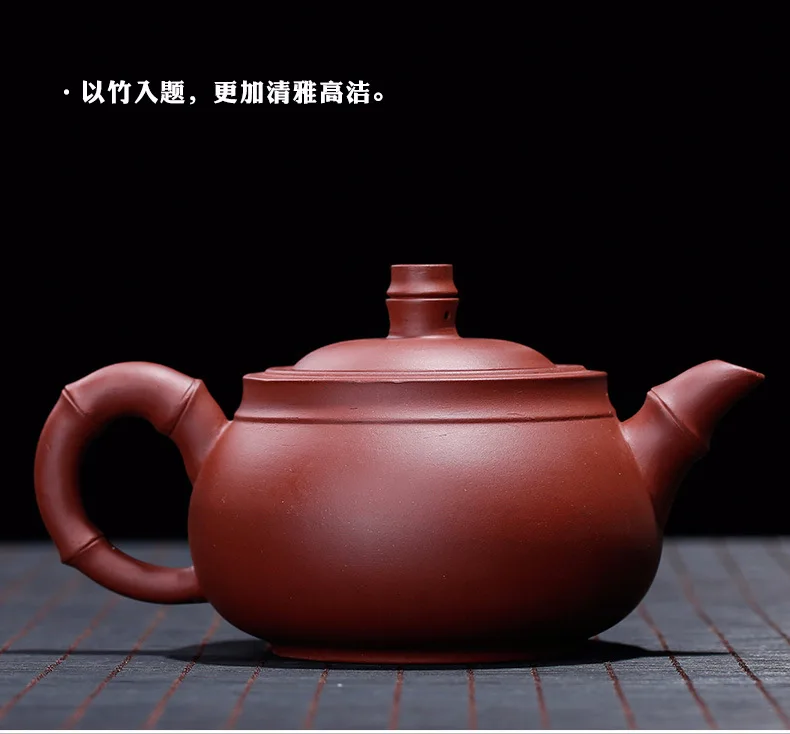 Half-handmade Yixing Clay Teapot Raw Ore Purple Clay zhu jie hu Gift Customization Tea Pot Wholesale a Generation of Delivery Ra