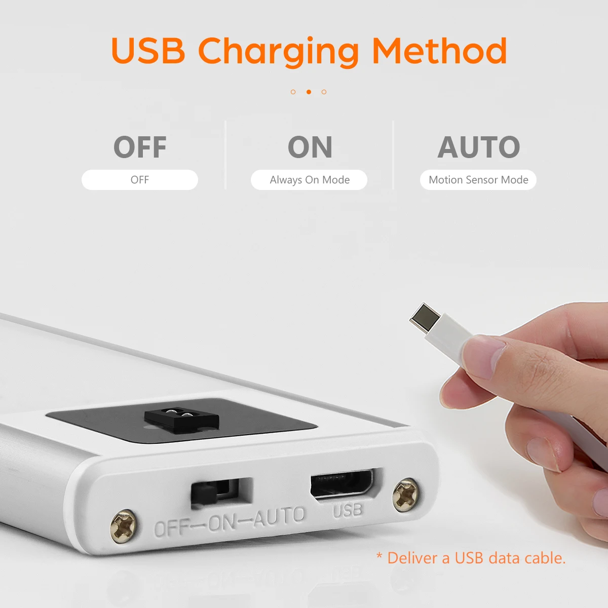 Ultra-thin USB LED Cabinet Light Hand Sweep / PIR Motion Sensor LED Rechargeable Aluminum kitchen Lamp Portable Night Lighting 5