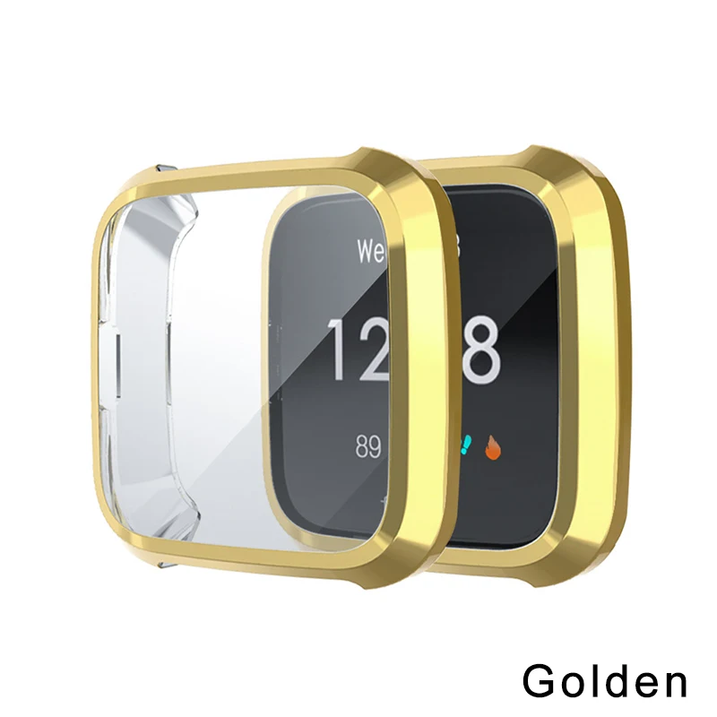 Мягкий силиконовый чехол для Fitbit Versa Lite, полный защитный чехол для Fitbit Versa Lite, аксессуары для Versagel, защитный чехол - Цвет: golden