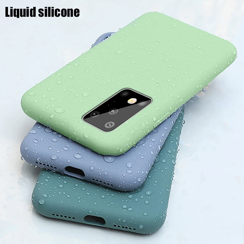 

For Samsung S20 Ultra Case On galaxy S20 Plus s20 S 20 s20plus A51 A71 a51 a71 A 51 71 Soft Liquid Silicone shockproof Cover