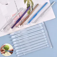 10 tipi di cristallo epossidico uncinetto stampo fai da te maglia maglione sciarpa strumento di fusione stampo artigianale in Silicone strumento per fare uncinetto per maglieria