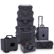 Plastic Toolbox Draagbare Waterdichte Veiligheid Bescherming Gereedschapskist Schokbestendig Apparatuur Instrument Case Tool Case