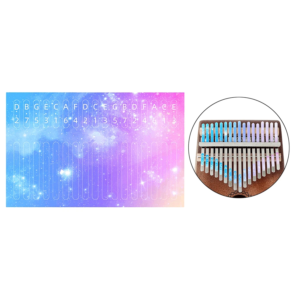 Kalimba Scale 17 Key Sticker Percussion Parts Accessories for Learner Musical Instrument Kit