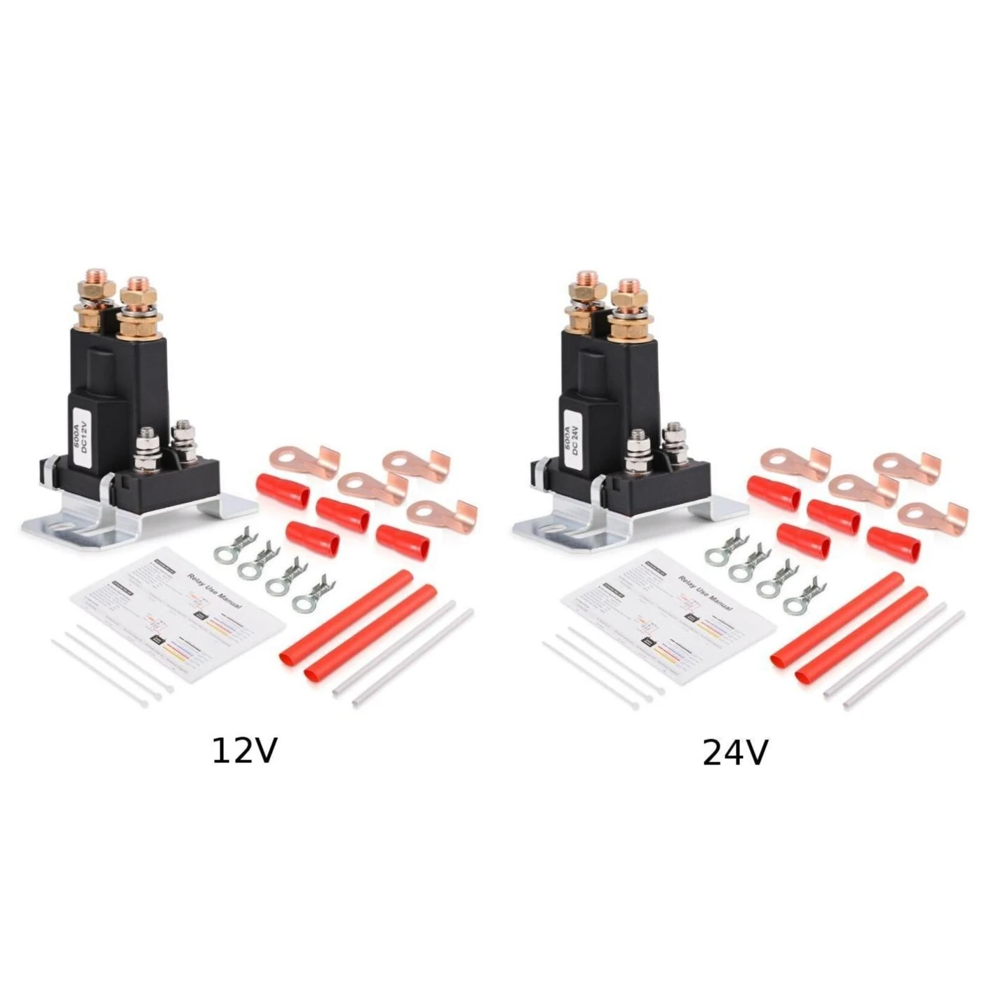 Реле стартера 500 ампер DC 12V 24V 4 Pin SPST автоматический пусковой контактор W/терминалы