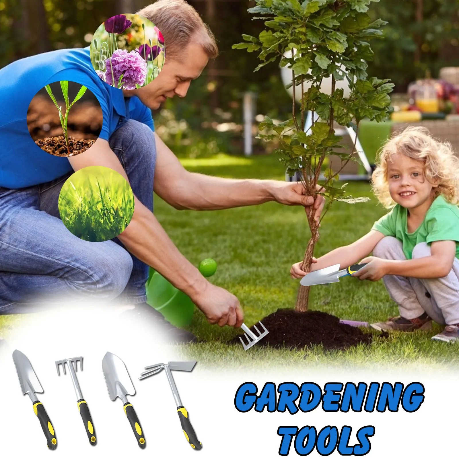 Multifunctional Lawn Garden Tools Digging Weeding Planting Shovel Trowel Rake Set Household Gardening Flower Hand Tool | Инструменты