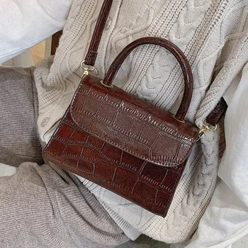

Fashion Women Simple Solid Color Polyester Shoulder Bags Messenger Bags Hasp Phone Bag with Button Bolso Bandolera Mujer