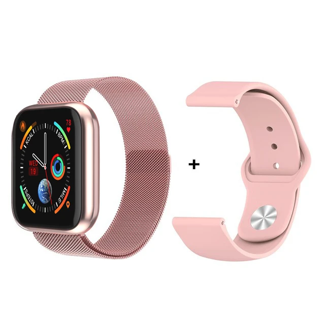 pink TIMEWOLF, женские и мужские умные часы P70 P68 P80, Bluetooth, монитор сердечного ритма, кровяное давление, умные часы для Apple IPhone, Android - Цвет: pink