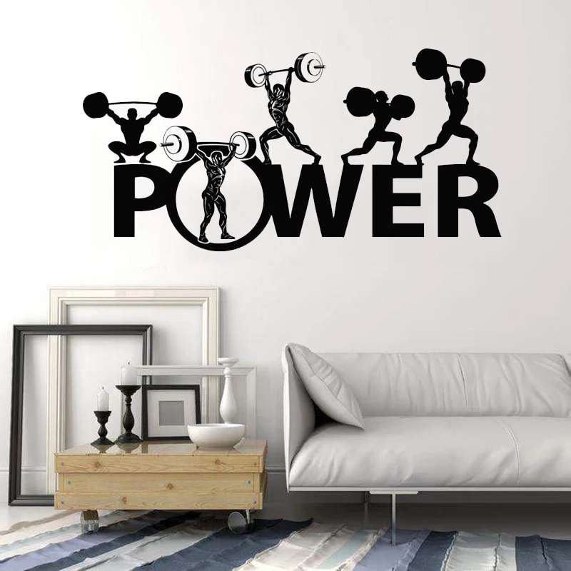 YOYOYU-Powerlifting-Bodybuilding-Sport-Barbell-Wall-Stickers-Home-Interior-Decor-Boys-Motivational-Removable-Gym-Mural-DIY