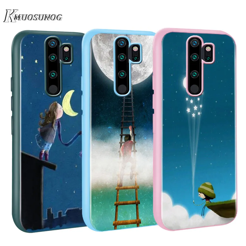 

for Xiaomi Redmi Note 8T 8 7 6 Pro Baseus Candy Color Cover Sky Magical Moon for Redmi Note 5 Pro 5A 4 4X Case