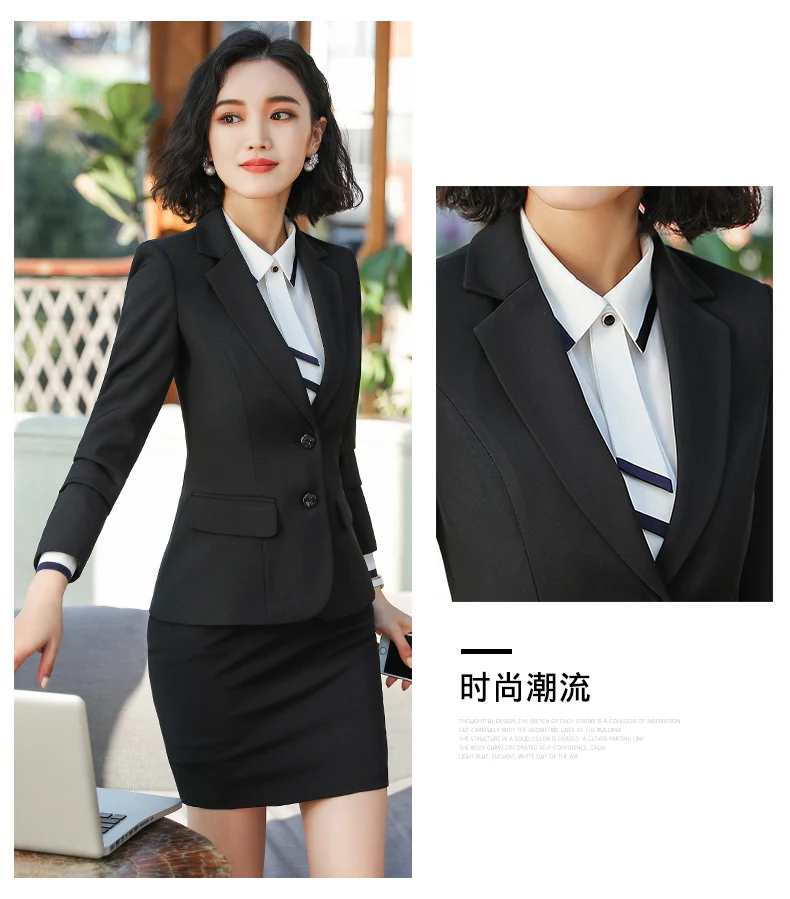 New Business Interview Women Suit Large Office Ladies Wear Long Sleeved Work Pants Slim Jacket And All Maternity