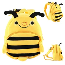 Детский рюкзак с ремнем безопасности, поводок, плюшевая сумка, милый рюкзак с Пчелкой для детей дошкольного возраста, анти-потеря, детские сумки для ланча