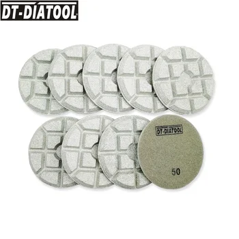 

DT-DIATOOL 9pcs/set Dia 4inch/100mm Diamond Resin Bond Concrete Polishing Pads Floor Repairing Sanding Discs Grinding Pads