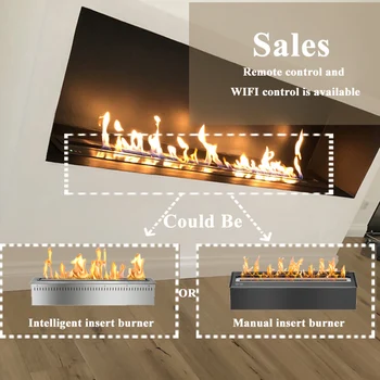 

36 inch home decoration remote control smart ethanol fireplace