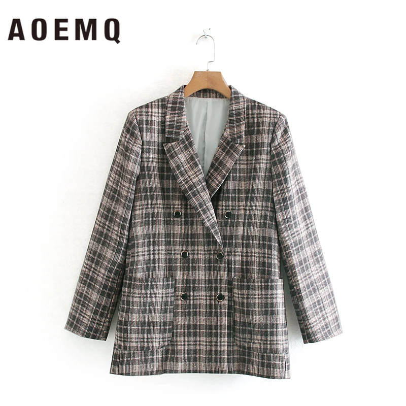 

AOEMQ Fall Fashion Adult Jacket Striped Dark Gray Jacket Coat Turn-down Collar Button Jacket with Pocket Women Coat Clothing