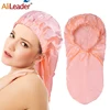 Satin Bonnet Large Sleep Cap With Button Long Hair For Braids Satin Cap For Women Silk Night Cap Elastic Band For Sleeping 3