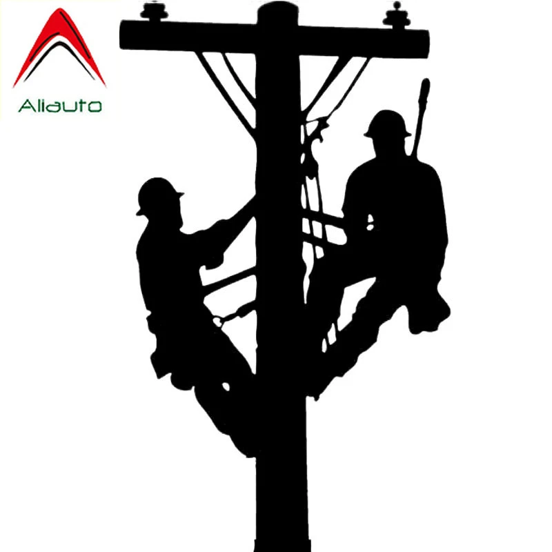 Aliauto Creative Car Sticker Lineman Linemen Journeyman Electrician Power Pole Fun Decor Vinyl