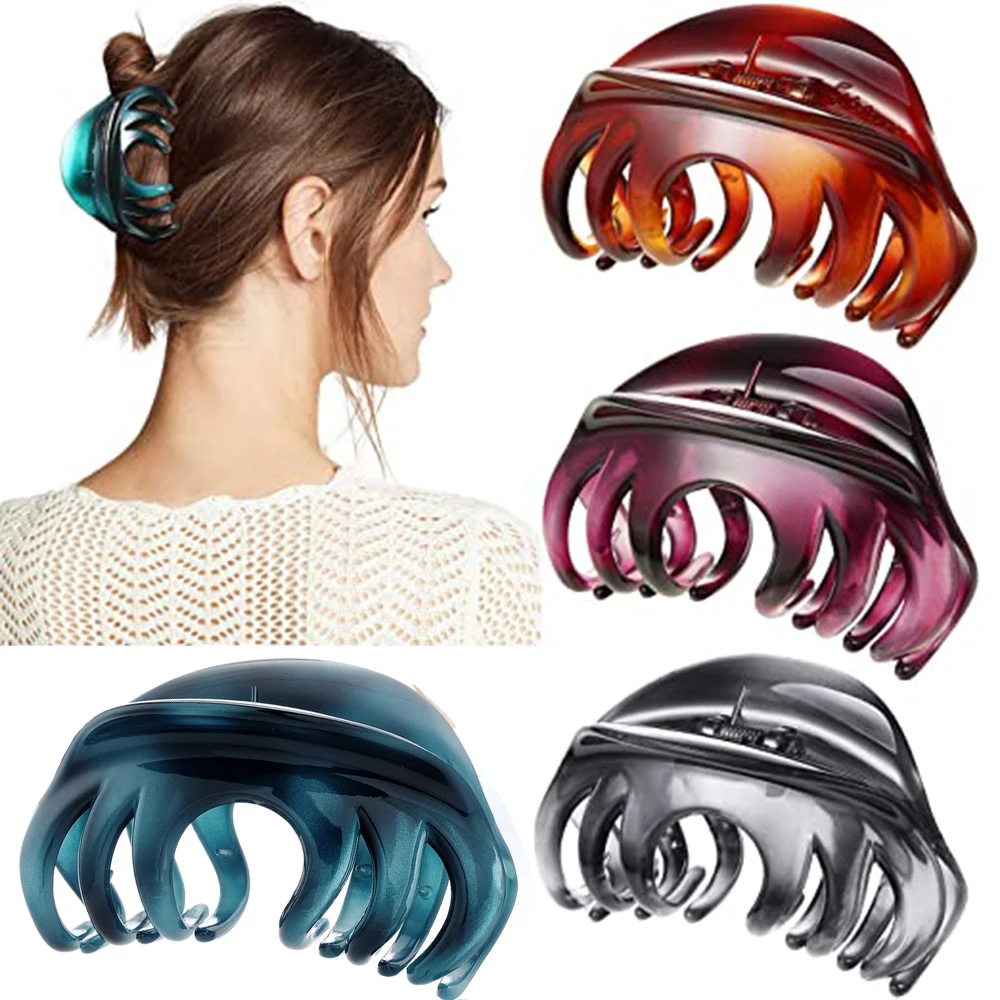 

1PC 3.9" Korean Large Resin Hair Clip Clamps Girls Hairpins Crab Claws Tough Barrette Headwear for Women Girls Hair Accessories
