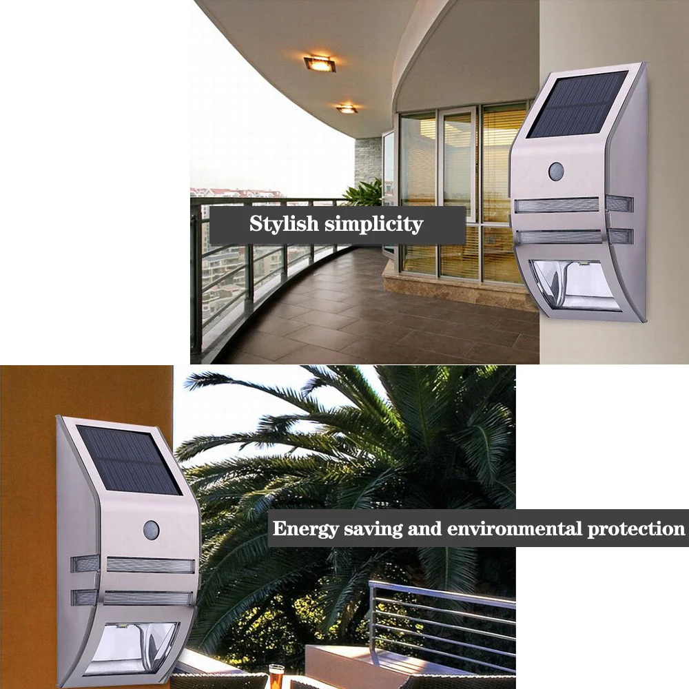 Outdoor Waterproof Solar Wall Light PIR Motion Sensor Modern Wall Lamp Hight Bright Infrared Sensor Garden Loft Aisle Lighting