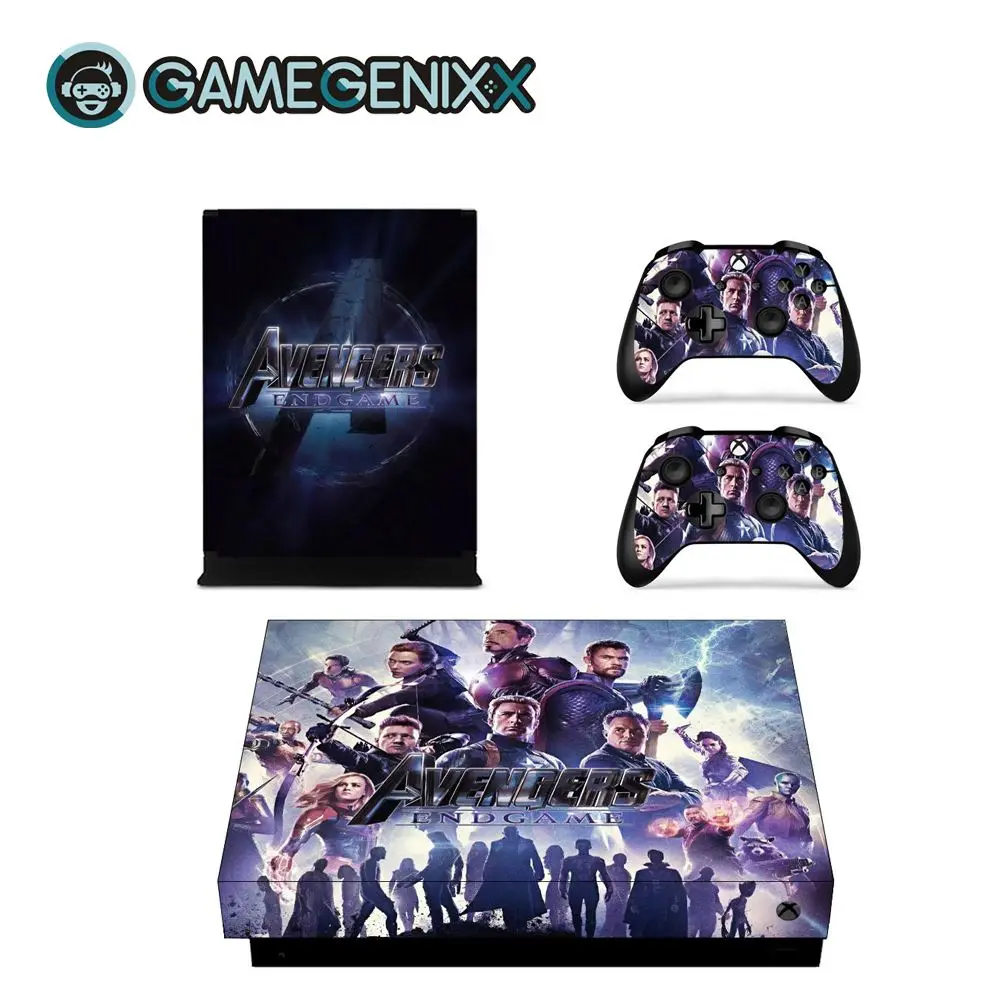 The Avengers GAMEGENIXX Skin Sticker Decorative Vinyl Decal Wrap Cover for Xbox One X Console and 2 Controllers- The Avengers - Цвет: The Avengers